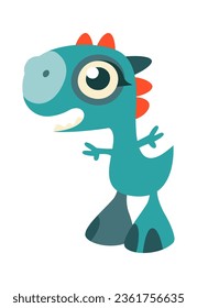 Cartoon Dinosaur Baby Vector Illustration