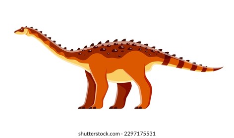 Cartoon dinosaur character, Aegyptosaurus dino of Jurassic reptiles, vector kid toy. Extinct dinosaur or Aegyptosaurus genus species, prehistoric lizard or reptile monster for kids paleontology