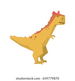 Cartoon dinosaur character, Jurassic period animal vector Illustration