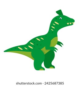 Cartoon dinosaur Corythosaurus vector illustration. Dino funny character.