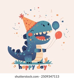 Cartoon dinosaur, cute, illustration, sticker, cartoon