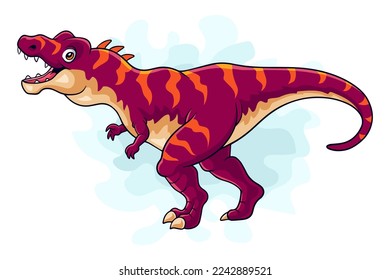 Cartoon Dinosaur gigantosaurus on white background