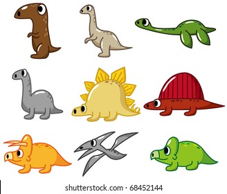 cartoon dinosaur icon