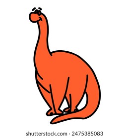 Cartoon dinosaur illustraation isolated .eps