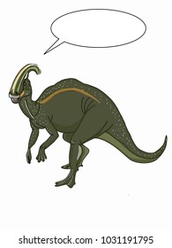 cartoon dinosaur illustration drawing speech bubble
