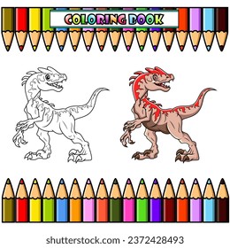 Cartoon Dinosaur Indominus rex 
 for coloring book