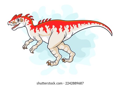 Cartoon Dinosaur indominus rex on white background