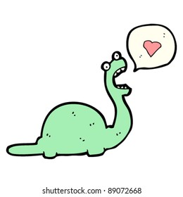 cartoon dinosaur in love