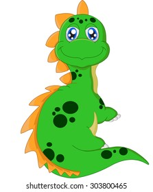 Cartoon dinosaur posing 