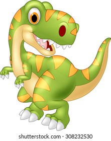 Cartoon dinosaur posing