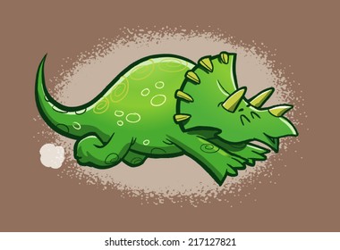Cartoon dinosaur running