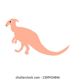 Cartoon dinosaur silhouette vector isolated