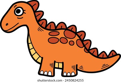 A cartoon dinosaur with a smile on its face. The dinosaur is blue and has a black spot on its head