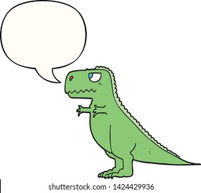 cartoon dinosaur with speech bubble