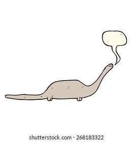 cartoon dinosaur with speech bubble