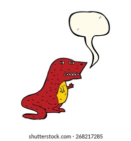 cartoon dinosaur with speech bubble