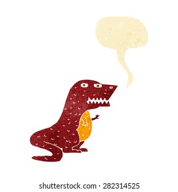 cartoon dinosaur with speech bubble