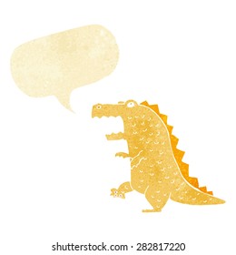 cartoon dinosaur with speech bubble