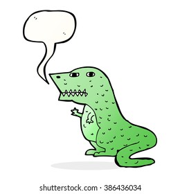 cartoon dinosaur with speech bubble