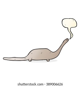 cartoon dinosaur with speech bubble