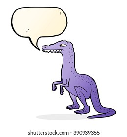 cartoon dinosaur with speech bubble