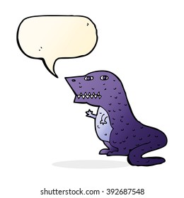 cartoon dinosaur with speech bubble