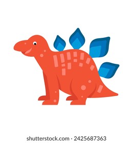 Ilustración vectorial de Stegosaurus. Dino personaje divertido.