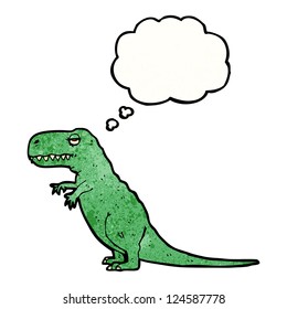 cartoon dinosaur with thought bubble