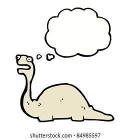 cartoon dinosaur with thought bubble