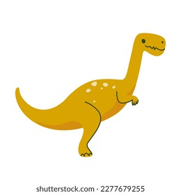Cartoon dinosaur - tironasaurus. Cute character for children. Vector illustration in cartoon style.