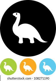 Cartoon Dinosaur - Vector icon isolated