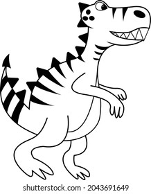 cartoon dinosaur. Vector illustration. coloring
