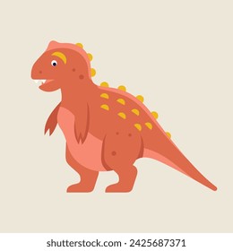 Cartoon dinosaur vector illustration. Dino funny character.