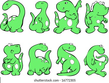 Cartoon dinosaurs