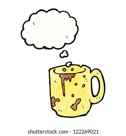 cartoon dirty coffee mug