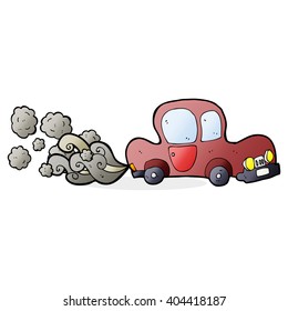 coche viejo sucio de dibujos animados