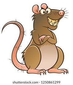 Cartoon dirty rat pest. Cartoon pest series.