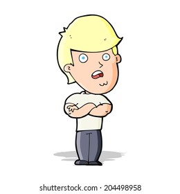 cartoon disappointed man