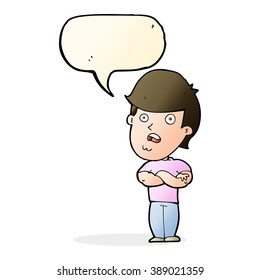 caricatura decepcionada hombre con burbuja de habla