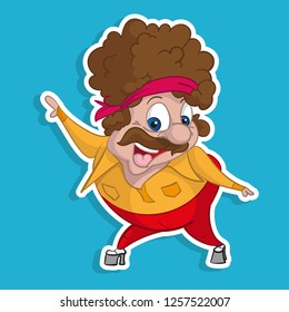 Cartoon disco dancer 