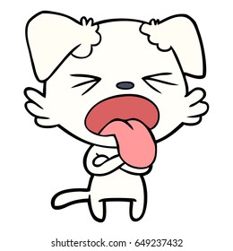 cartoon disgusted dog