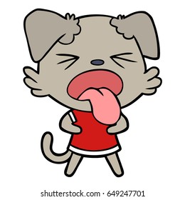 cartoon disgusted dog