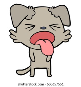 cartoon disgusted dog