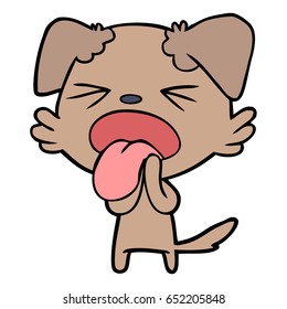 cartoon disgusted dog