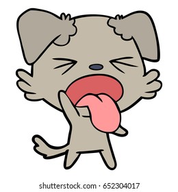 cartoon disgusted dog