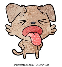 cartoon disgusted dog