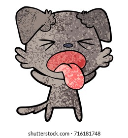 cartoon disgusted dog