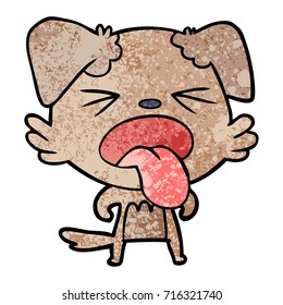 cartoon disgusted dog