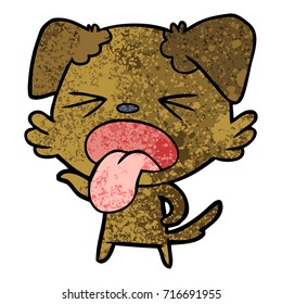 cartoon disgusted dog