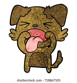 cartoon disgusted dog